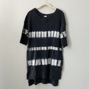 Free People Tie Dye Short-Sleeve Crewneck Long Sweater Tunic